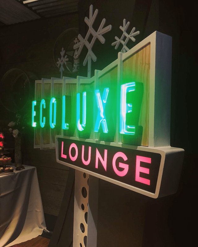 Custom Neon Signs and Event Signs - Custom Lobby Signs - Custom Illuminated Signs in Dallas - Elevate your brand with Decotron's 3D printed signage and art